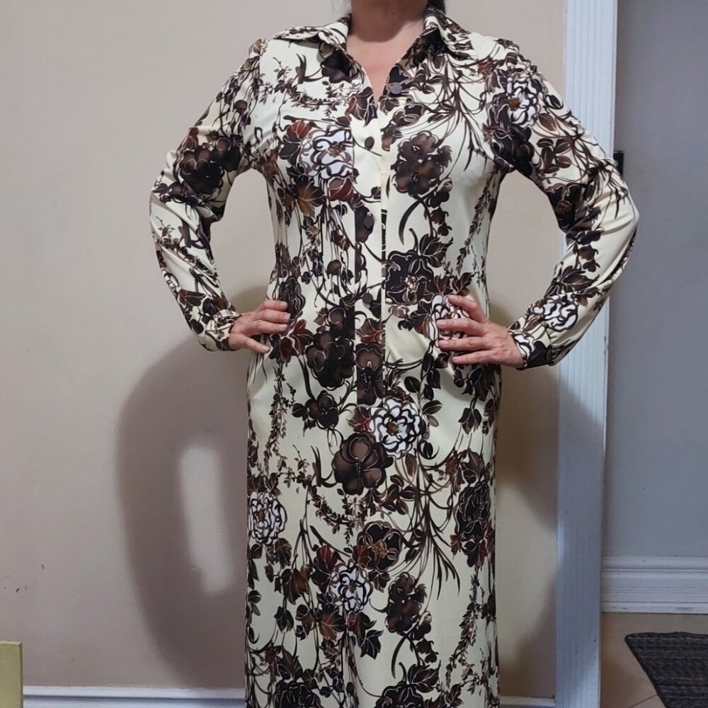 Vintage D'Allaird's Ankle-length Polyester Dress Size 8